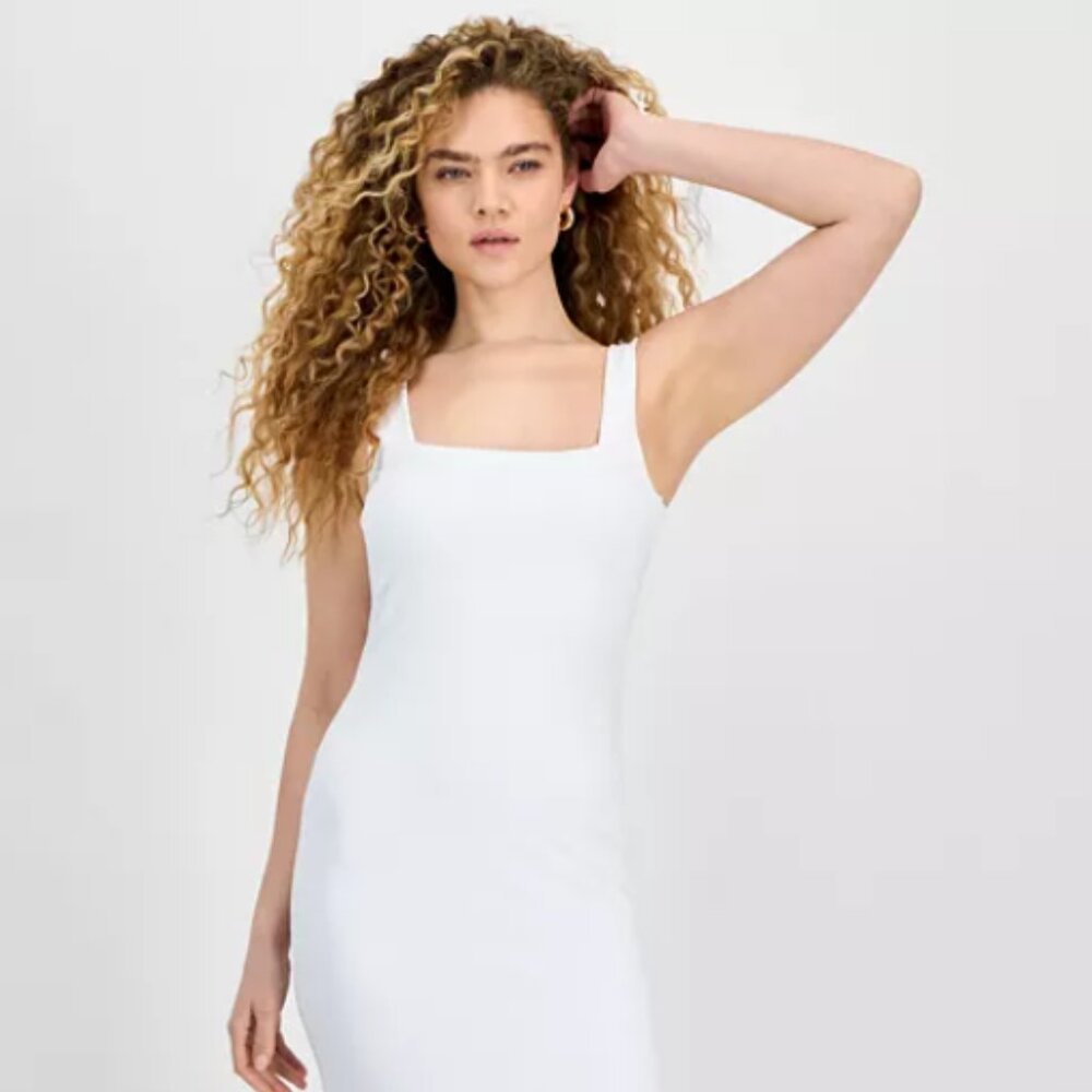 Bar III Fitted Square Neck Maxi Dress
